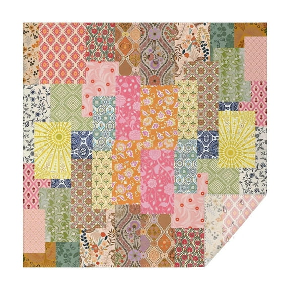 Pioneer Flower Floral Print Pattern Square Tablecloth,Waterproof Square Table Cover,Wipeable Spillproof Washable Table Cover for Home Kitchen Party Decor 42"X42"(107x107cm)