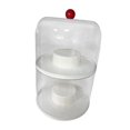 thumbnail image 2 of Vitrina transparente para figuras, a prueba de polvo, moderna, portátil, organizador de centro de mesa giratorio para figuras en miniatura y muñecas. 2 niveles, 2 of 8