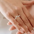 thumbnail image 6 of Pompeii Curved V Shape Diamond Wedding Anniversary Guard Engagement Ring Gold Lab Grown, 6 of 6