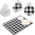 thumbnail image 2 of Simple Black White Plaid Pattern 16 x 18 Inches Absorbent Dish Drying Mat Microfiber Kitchen Countertop Table Protector Multi-Purpose Counter Rack Sink Drainer Pad, 2 of 6