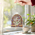 thumbnail image 2 of Lotusprinthandmade Library Bookshelf Custom Shape Star Hologram Ornament 8in, Pig Animal Hologram Ornament, bookshelf 3d hanging decor, book lovers ornament, 2 of 4