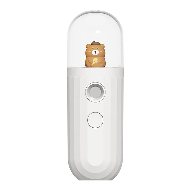 Billuyoard Mini Spray USB Vaporizador facial Humidificador recargable Humidificador facial Humidificadores Linda mascota-blanco