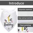 thumbnail image 5 of Dog Birthday Bandana Dog Birthday Party Supplies Pet Dog Lover Gifts Happy Birthday Dog Triangle Scarf for Pet Dog Puppy 1st Birthday Party Decoration, 5 of 6