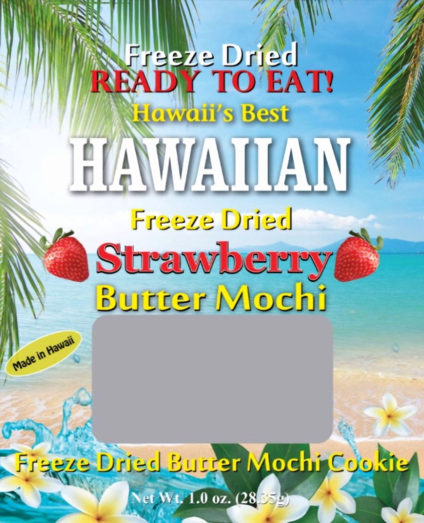 Hawaii's Best Freeze Dried Strawberry Butter Mochi 1 oz