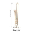 thumbnail image 2 of QUMIIRITY 1 Ensemble de Trombone Compact Doré pour Instruments de Musique de Table pour Adultes, 2 of 5