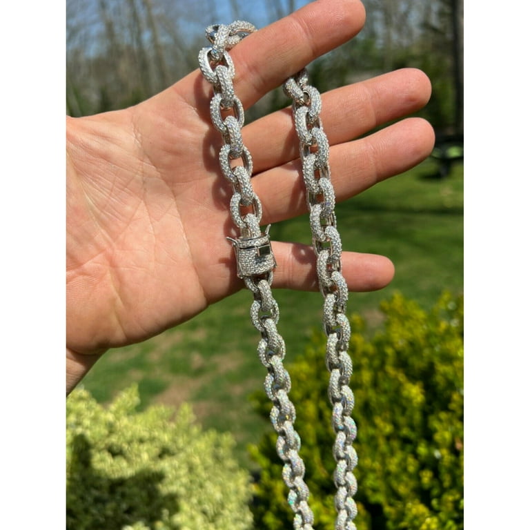 Iced out rolo chain sale