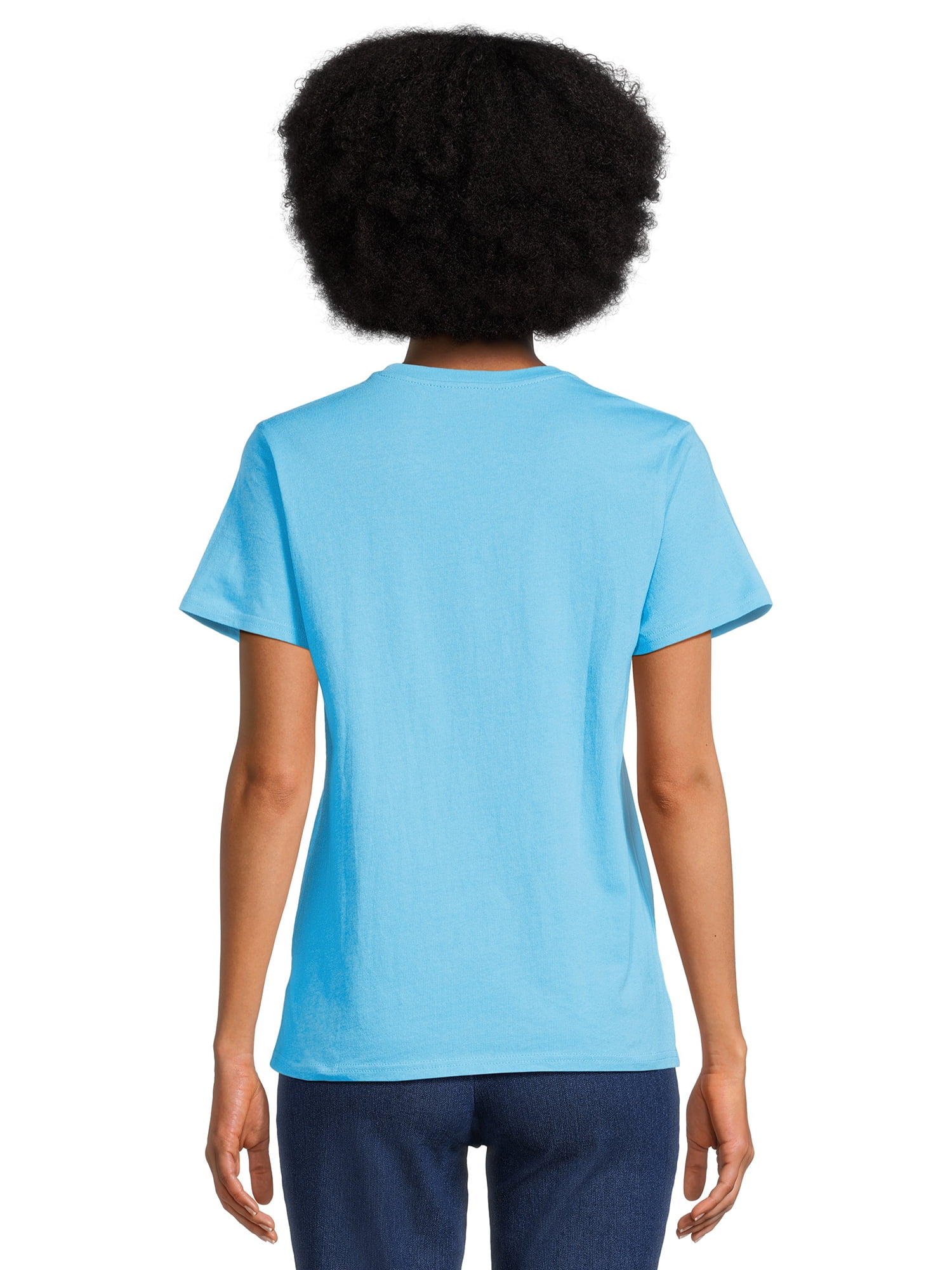 RealSize Women's Crewneck Tee with Short Sleeves, Sizes XS-XXXL