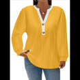 thumbnail image 1 of Suéteres para Mujer, de Invierno, de Larga, con Cuello en V, Informales, Holgados, de Moda para Otoño Amarillo 4XL, 1 of 7