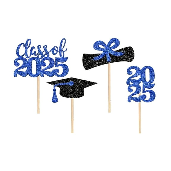 2025 Graduation Cake Toppers - Paper Material, Themed Design & Festive Decor, for Cupcakes, Party Desserts & School Celebrations