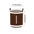 thumbnail image 3 of Linnome Round Mesh Laundry Basket with Spherical Print Cylindrical Storage for Household Breathable Lightweight 19.69 Inch, 3 of 6