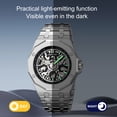 thumbnail image 6 of SKMEI Mens Luxury Skeleton Automatic Mechanical Wrist Watches Business Leisure Waterproof Luminous Pointer Self-Winding Wrist Watch, 6 of 10