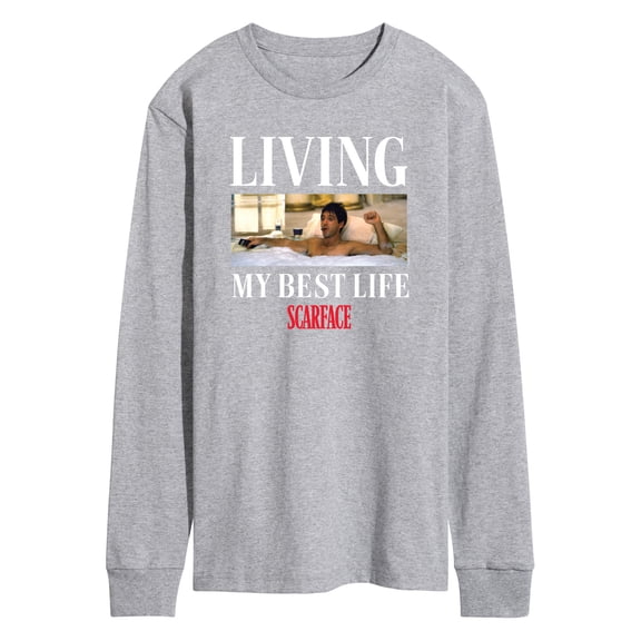 Scarface - Living My Best Life - Men's Long Sleeve Graphic T-Shirt