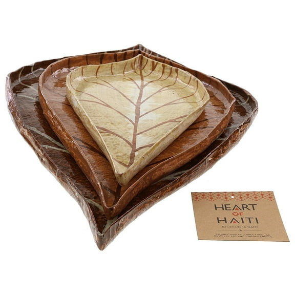 Heart of Haiti Set of 3 Nesting Trays