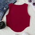 thumbnail image 4 of TSHXS Girls Tank Tops Size 7-8 Tank Tops For Girls 10-12 Tank Tops Crew Neck Cropped Basic Sleeveless Dance Yoga Wine 8-9 Years, 4 of 4