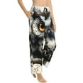 thumbnail image 2 of Balery Whimsical Owl On Branch print Women's Pajama Pants,Ultra Lightweight Pjs,Lounge Pant-Medium, 2 of 9