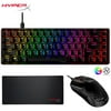 HyperX 4P5D6AA Alloy Origins 65 Mechanical Gaming Keyboard (US Layout) Bundle with HyperX Pulsefire Haste Gaming Mouse (Black) and HyperX Fury S Pro X-Large Gaming Mouse Pad (Black)