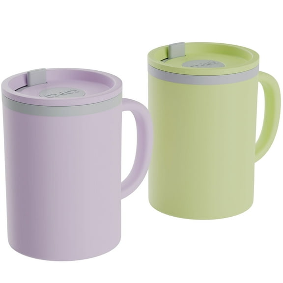 Copco Iconic 16 oz. Mug Set of 2 - Purple & Yellow, Purple/Yellow