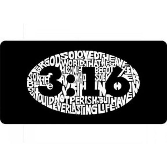 John 3:16 on Black Photo License Plate