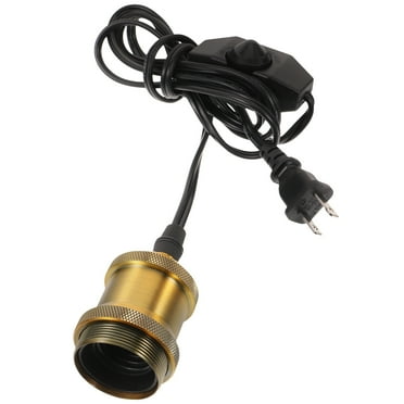 Retro Chandelier Hanging Light Cord with Socket Bulb Pendant Fixture Accessories Plug
