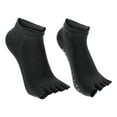 thumbnail image 5 of Unique Bargains 4 Pairs Half Finger Five Toe Socks Unisex Non Slip Daily Fit Finger Socks Black, 5 of 7