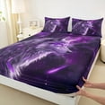 thumbnail image 3 of Castle Fairy Animal Wolf 4 Pieces Queen Sheet Sets for Teens Women Men,Starry Sky Ultra Soft Flat Sheet,Abstract Gradient Queen Fitted Sheet,Breathable Home Decor, 3 of 7