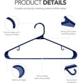 thumbnail image 3 of cozymood Clothes Hangers 60 Pack, Heavy Duty Plastic Hangers, Sturdy and Durable Dress Hangers Shirt Hangers, Adult Hangers with Hooks, Plastic Coat Hangers for Closet, Navy Blue Hangers Slim Hanger, 3 of 9