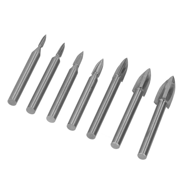Broca para tallar madera, 7 piezas Broca de grabado Herramientas para trabajar la madera Broca de grabado rotativa Funcionalidad versátil