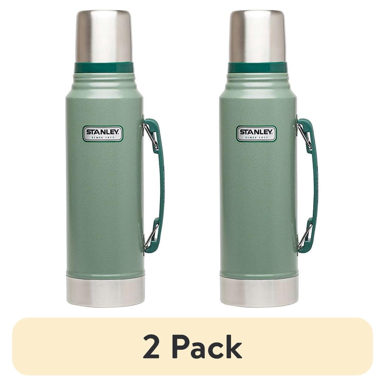 Stanley Classic Vacuum Bottle 1.1qt, Green/Silver (2-Pack) photo 1