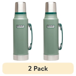 (2 pack) STANLEY Classic Vacuum Bottle Green/Silver