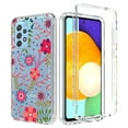 thumbnail image 6 of For Samsung A32 Case 5G, Mantto 360-Degree Wrap [Full-Body Protection] Patterned Bumper [Screen Protector Film] TPU Rubber Silicone Shock Proof edges Phone Cover For Samsung Galaxy A32 5G, Flower, 6 of 8