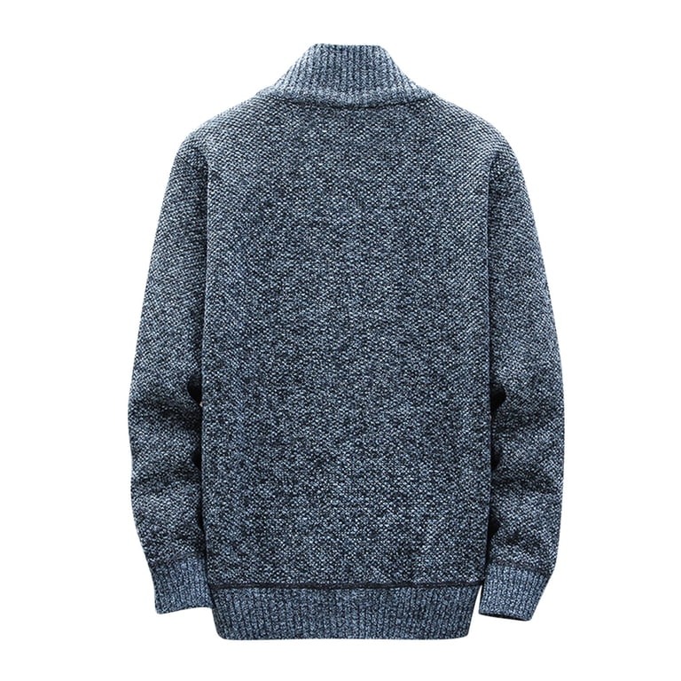 YYDGH Men's Cardigan Sweaters Full Zip Up Stand Collar Slim Fit