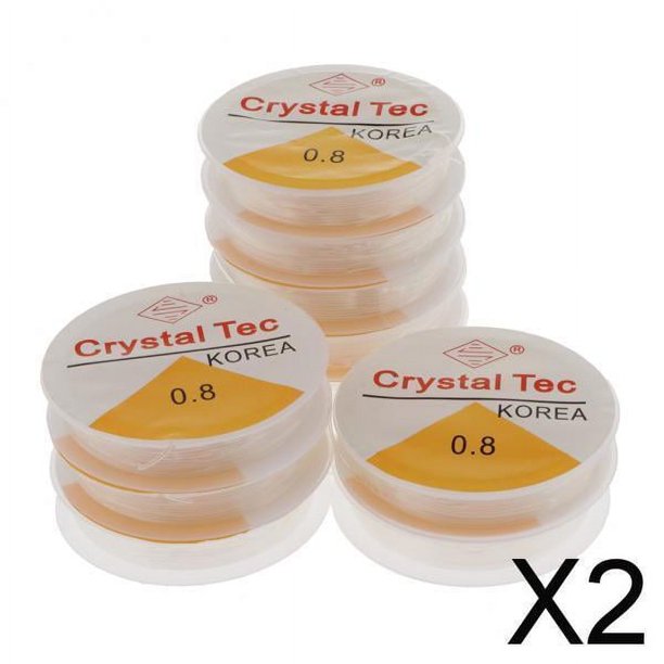 Cordón elástico duradero de 8 mm para manualidades de joyería DIY - Paquete de 20 rollos 2 piezas