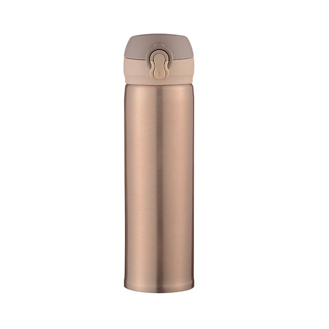 Tasse à Couvercle Rebondissant en Acier Inoxydable Résistante à la Corrosion Tasse à Vide Portable Flacon sous Vide en Acier Inoxydable avec Couvercle Rabattable Isolant pour Bureau Maison Hôtel