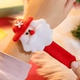 thumbnail image 4 of Christmas Light Up Snap Bracelet Glowing Wristband For Kids Holiday Party Gift Santa Snowman Reindeer Design Fun Toy For Christmas Celebration, 4 of 7