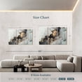 thumbnail image 3 of Elephant Stock Luxury Abstract Wall Art - Horizontal Multi Panel Canvas - Hallway Wall Decor - Abstract Multi Panel - Gray And Gold Decor - 74" x 48", 3 of 4