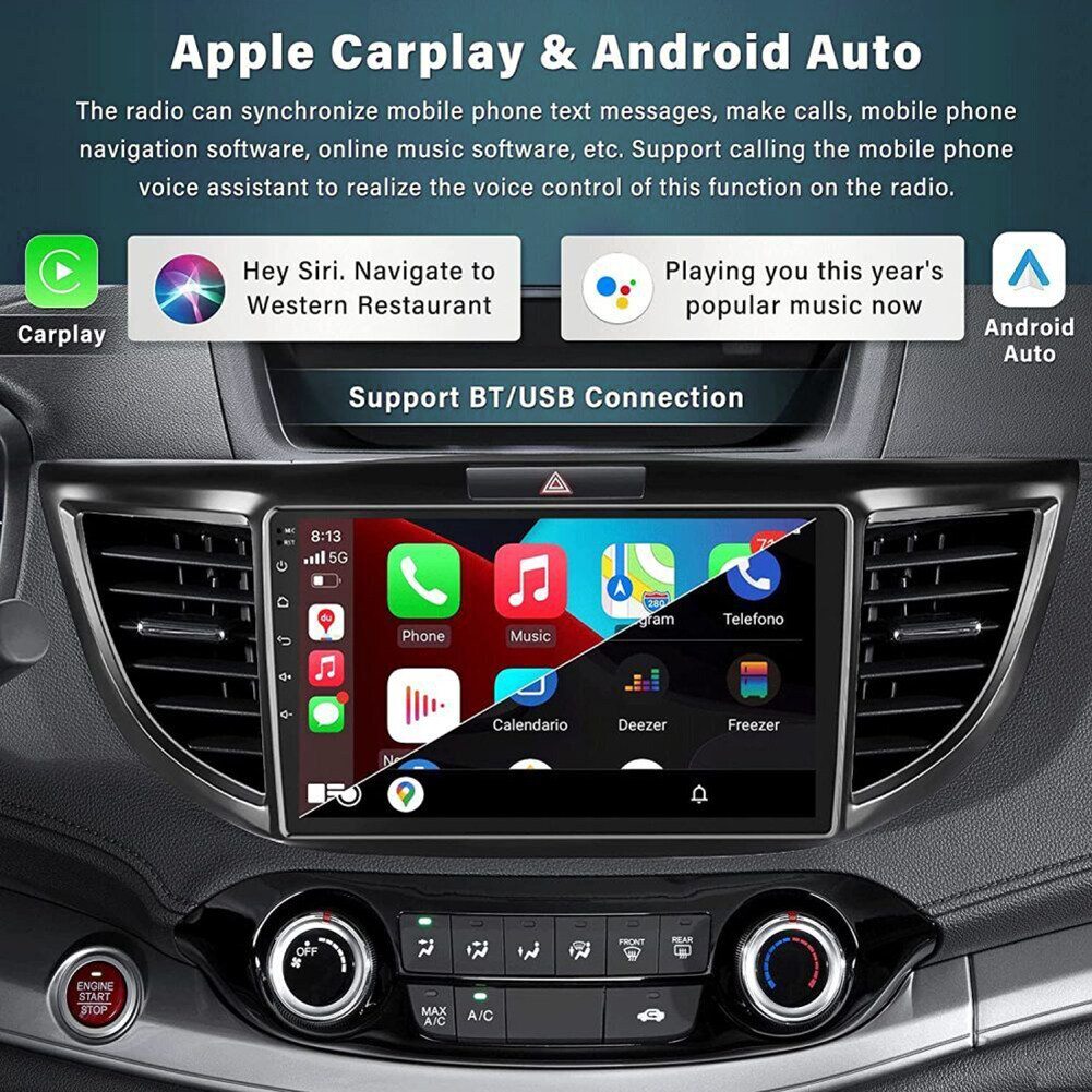 Android 11 Car Stereo Radio with Wireless CarPlay Android Auto Fit