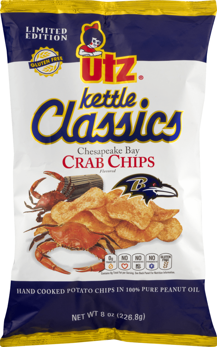 Utz Kettle Classics Chesepeake Bay Crab Potato Chips 8 oz. Bag (3 Bags)
