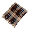 thumbnail image 5 of Soumake Unisex Winter Scarf Color Matching Plaid Print Tassel Thick Warm Soft Double-Sided Plush Long And Wide Keep Warm Neck Protection Lady Fall Scarf Fashion, 5 of 8