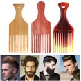 thumbnail image 3 of 3PCS Hair Pick Comb Wooden Professional Hair Styling Pick Hair Lift Comb, 3 of 7