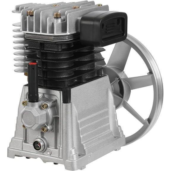 2065 3HP Air Compressor Pump Motor Twin Cylinder, Single Stage - 1.0Mpa, 2.2KW, Low Noise Replacement Head