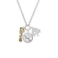 thumbnail image 2 of Delight Jewelry Goldtone Crystal Script ''Love'' Let Things Go Fall Zoey Charm Necklace, 28", 2 of 4