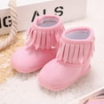 thumbnail image 3 of GYRATEDREAM Infant Baby Girls Boys Tassel Plush Non-Slip Prewalker Outdoor Warm Snow Boots 0-18 Months, 3 of 9