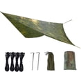 thumbnail image 2 of Frogued 1 Set Triangular Sun Shade Waterproof Temperature Resistant Folding UV-Proof Outdoor Camping Hammock Beach Awning Canopy Hiking Supply (Camouflage,B), 2 of 13