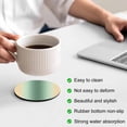 thumbnail image 3 of Sage Green Yellow Ombre Coasters Set of 2, Absorbent Coasters for Drinks, Farmhouse Modern Gradient Art Coaster for Desk Coffee Table Protection, Home Decor House Warming Gifts 4", 3 of 8