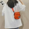 thumbnail image 3 of Yucurem Fashion Women Canvas Patchwork Crossbody Bag Casual Mini Handbags (Orange), 3 of 6