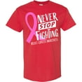 thumbnail image 3 of Inktastic Never Stop Fighting Breast Cancer Awareness T-Shirt, 3 of 5