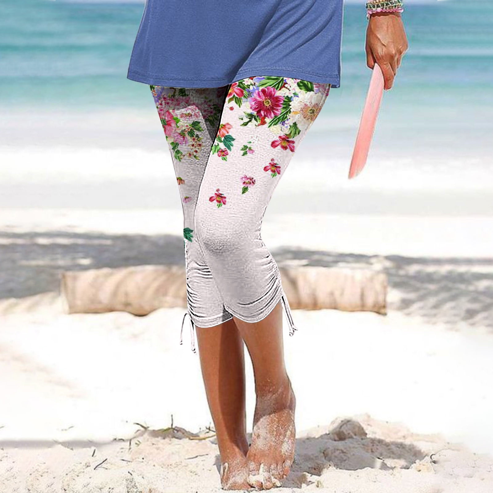 Levmjia Womens Yoga Capri Pants Petite Comfortable Cropped Leisure Time