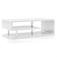 thumbnail image 3 of Furniture of America Lazer Geometric Wood Coffee Table in Glossy White, 3 of 7