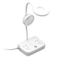 thumbnail image 2 of Lámpara de mesa Mini ventilador con enchufe de regleta de alimentación Carga USB Luz de lectura LED Soporte para teléfono, 3 metros Inevent EL001616-03, 2 of 7