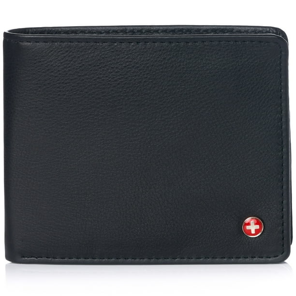 Alpine Swiss - Alpine Swiss RFID Mens Wallet Deluxe Capacity Passcase ...